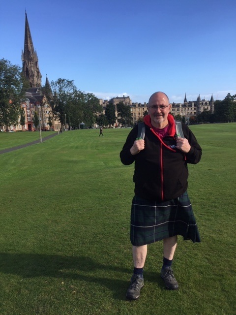About to Stride off on another Kiltwalk adventure.