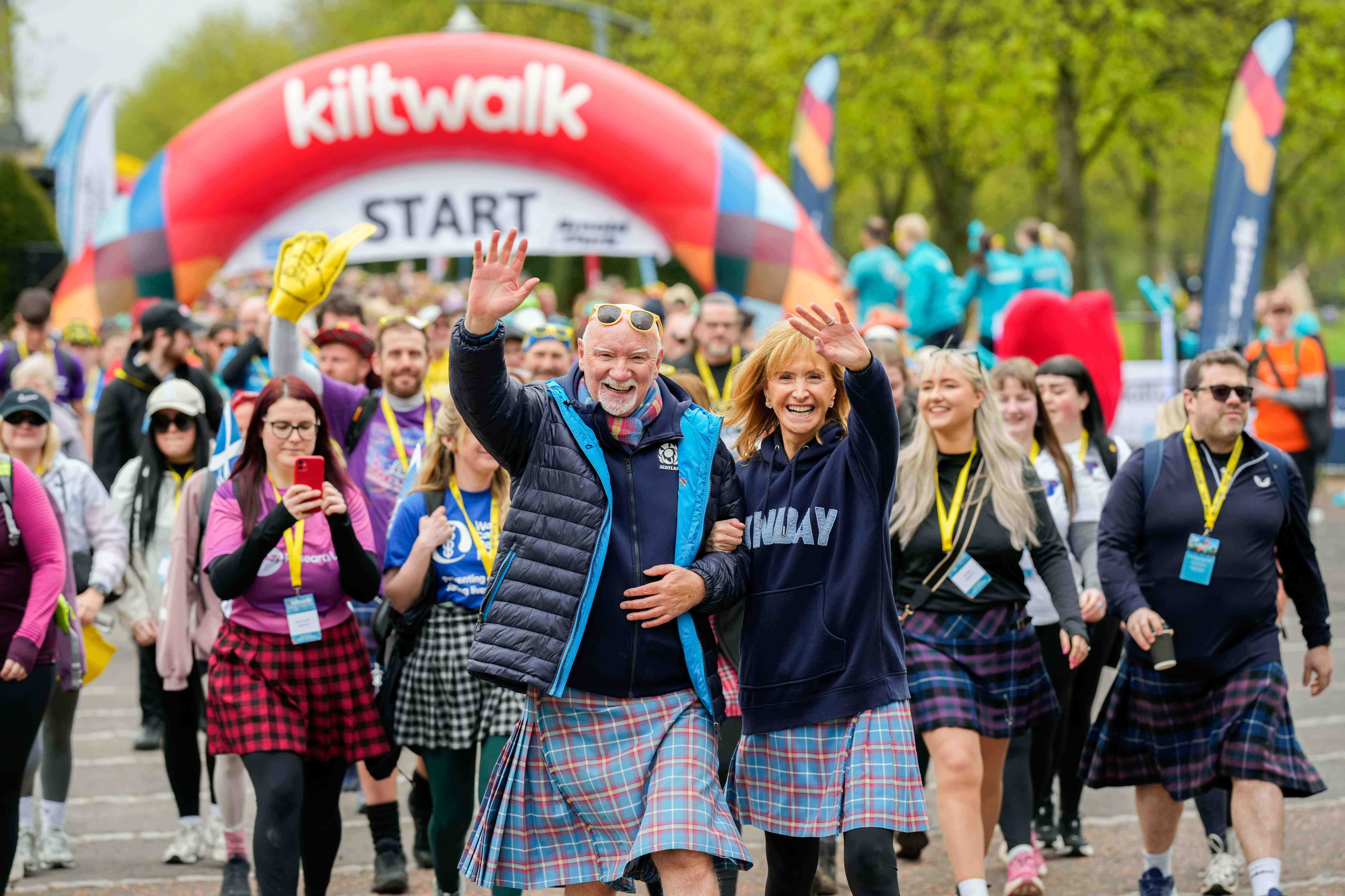 Sir Tom Hunter and Jackie Bird